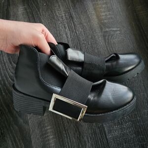 Side Buckle Ankle Boots